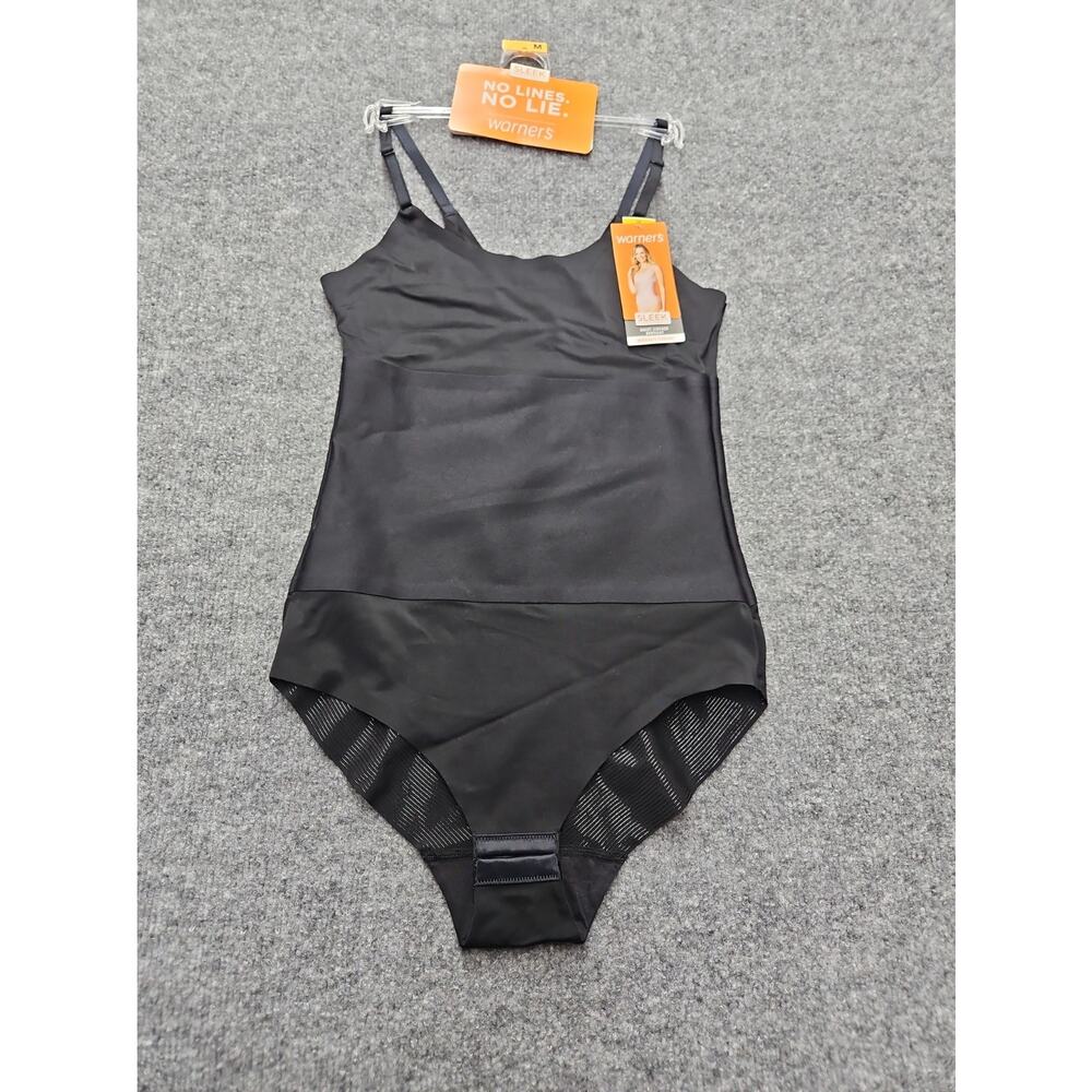 Warners Woman's Sleek Underneath Waist Cincher Bodysuit SIZE Medium Color Black - Picture 2 of 16